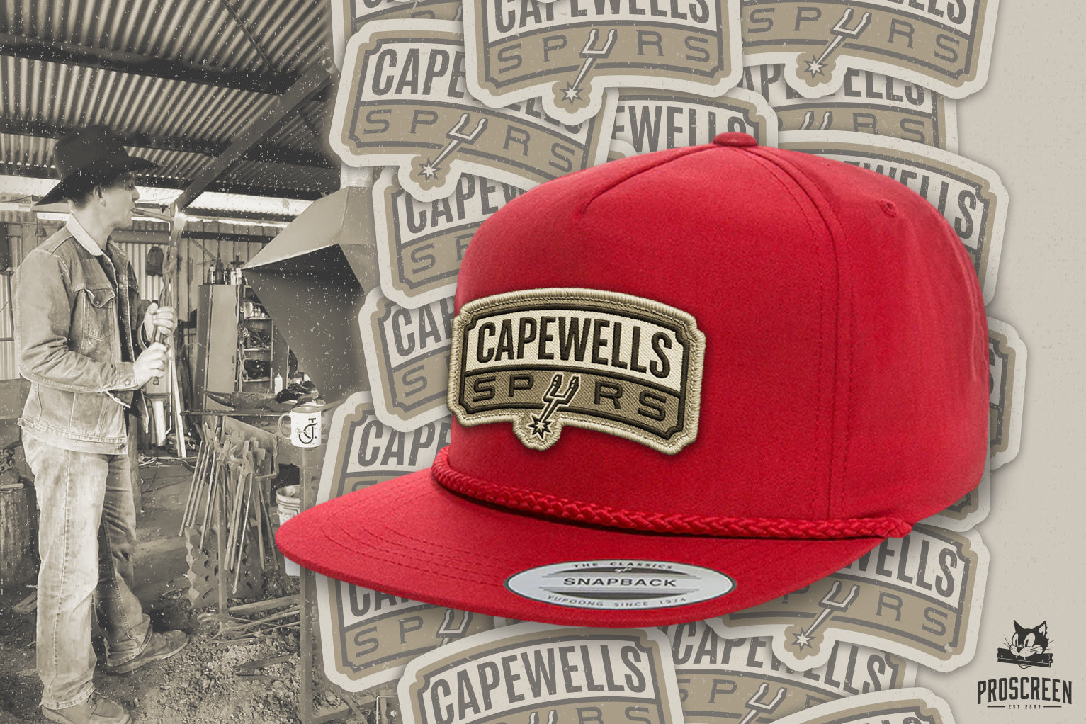 Capewell Spurs Cap- Red