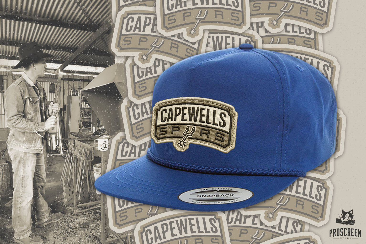Capewells Spurs Cap- Royal Blue