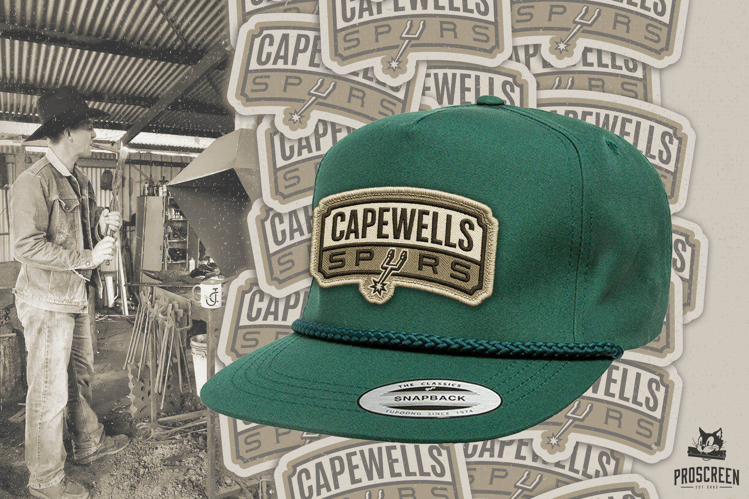 Capewells Spurs Cap- Green
